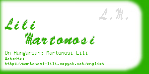 lili martonosi business card